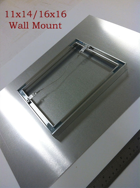 Metal wall mount bracket for 11x14/16x16 frames on aluminum photo print