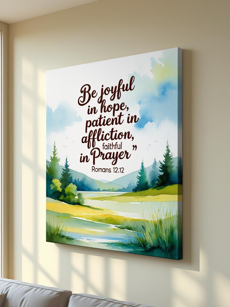 Romans 12:12- Be Joyful-Wall Art