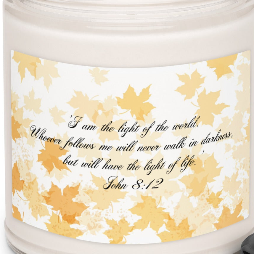 John 8:12-I Am The Light of The World- Scented soy candle