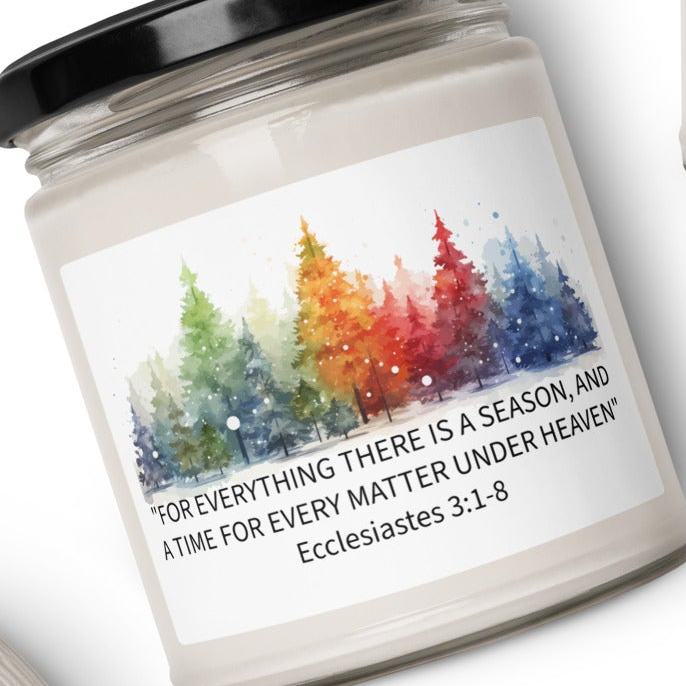Ecclesiastes "There Is a Time for Everything" Scented Soy Candle | Inspirational Spiritual Decor