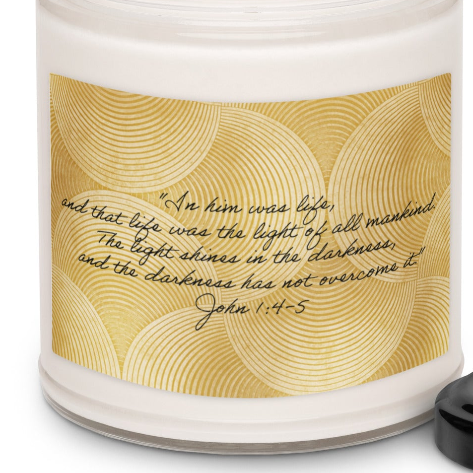 John 1:4-5-In Him was Life- Christian Scented Soy Candle