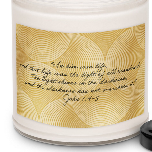 John 1:4-5-In Him was Life- Christian Scented Soy Candle