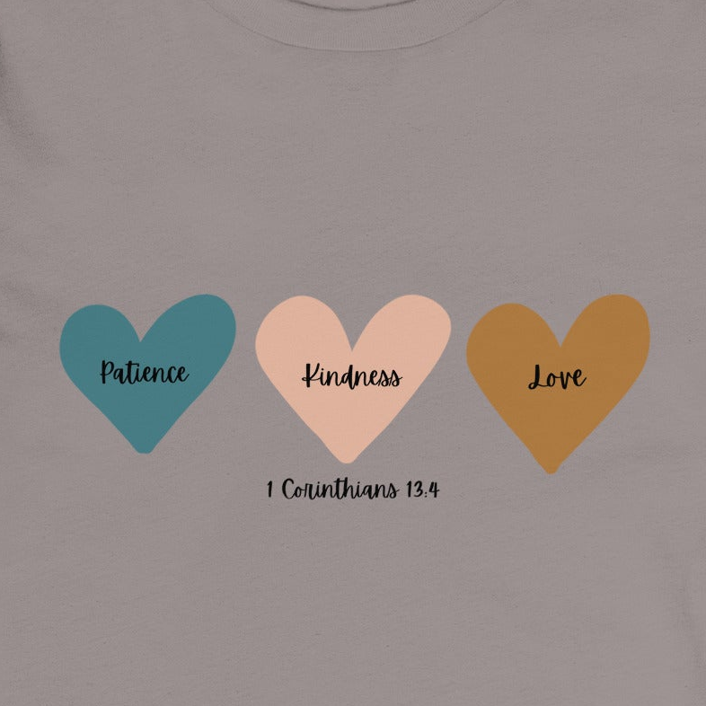 Patience-Kindness-Love-Valentines Unisex Long Sleeve Tee