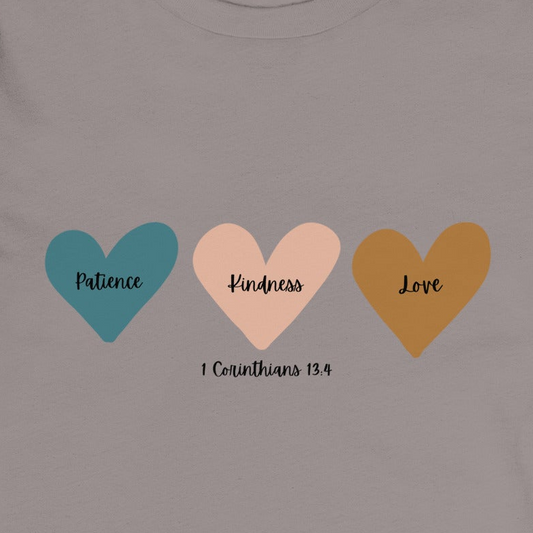Patience-Kindness-Love-Valentines Unisex Long Sleeve Tee